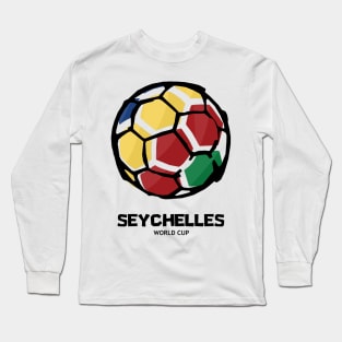 Seychelles Football Country Flag Long Sleeve T-Shirt